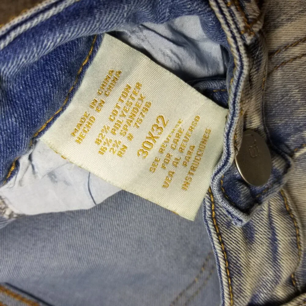 STREET JEANS Mens Size 30 DISTRESSED ACID LIGHT WASH SKINNY Fit Retro Streetwear